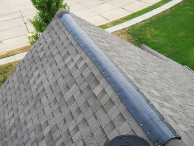 Ferguson Roofing ridge vent during