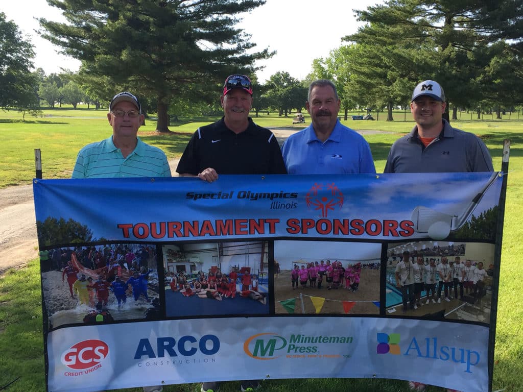 Special Olympics golf tournament banner
