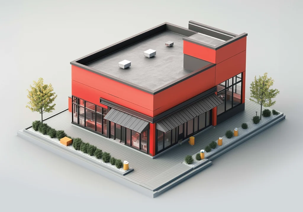 Model image of a commercial building.