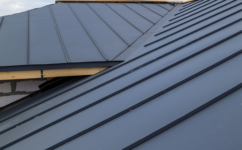 Close up of a flat roof top.