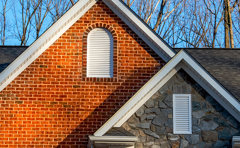 Close up of Gable vents on a residential home.