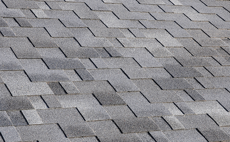 Close up of architectural shingles.