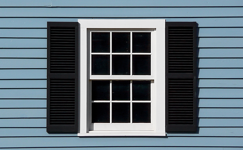 Close up of shutters on a residential home.