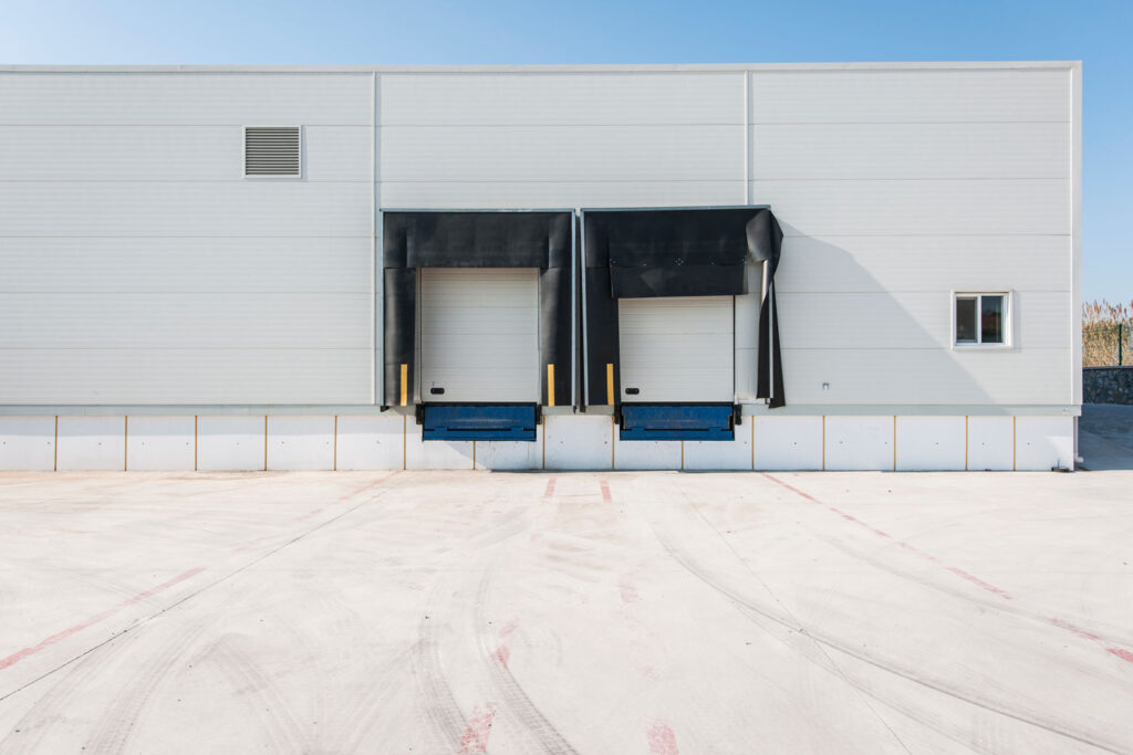 Loading dock of a warehouse.